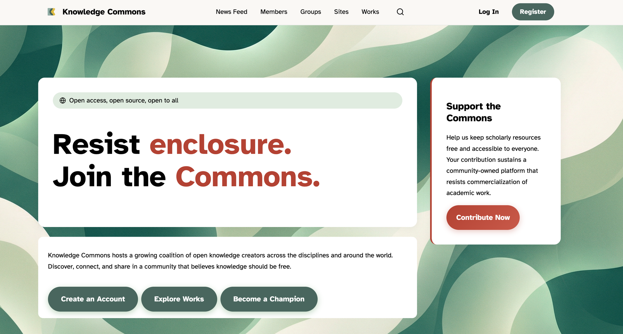 Knowledge Commons homepage