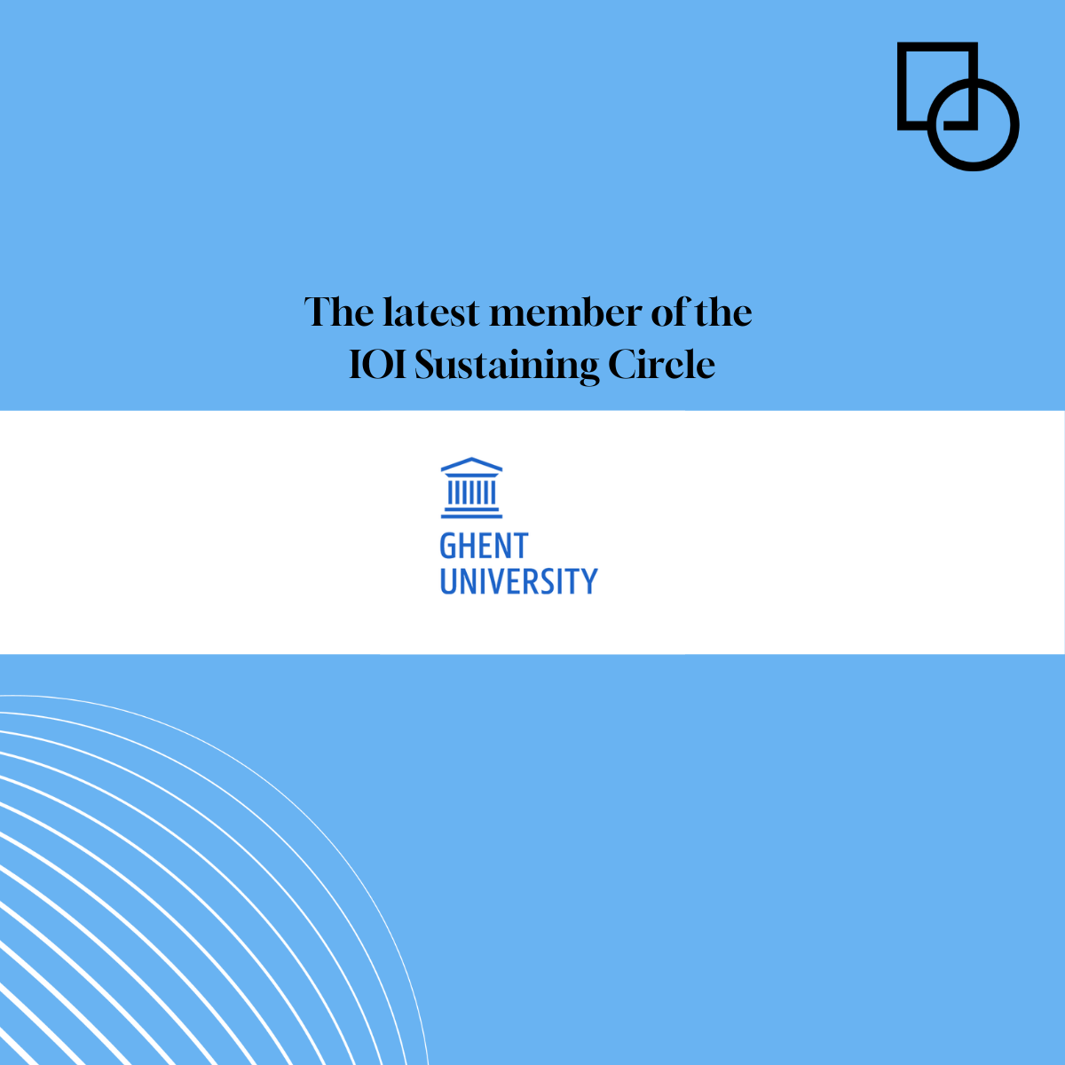 Ghent University joins the IOI Sustaining Circle