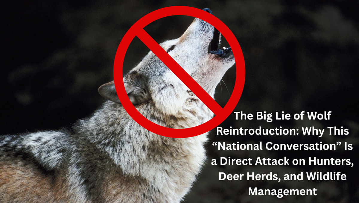 The Big Lie of Wolf Reintroduction: Why This “National Conversation” Is a Direct Attack on Hunters, Deer Herds, and Wildlife Management