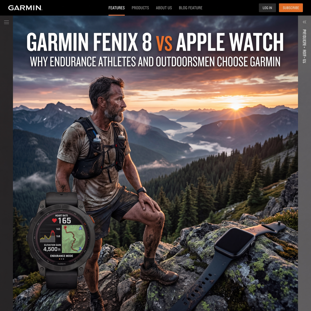 Garmin Fenix 8 vs Apple Watch: Why Endurance Athletes and Outdoorsmen Should Choose Garmin