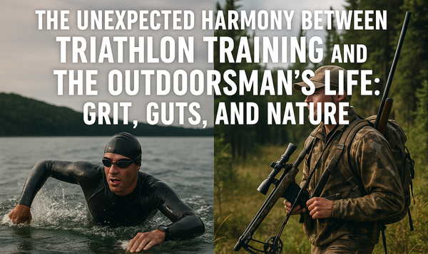 triathlon training, hunting and fishing, outdoorsman lifestyle, endurance sports, mental toughness, fitness and nature, active lifestyle, rugged discipline