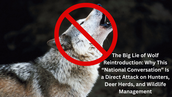 The Big Lie of Wolf Reintroduction: Why This “National Conversation” Is a Direct Attack on Hunters, Deer Herds, and Wildlife Management