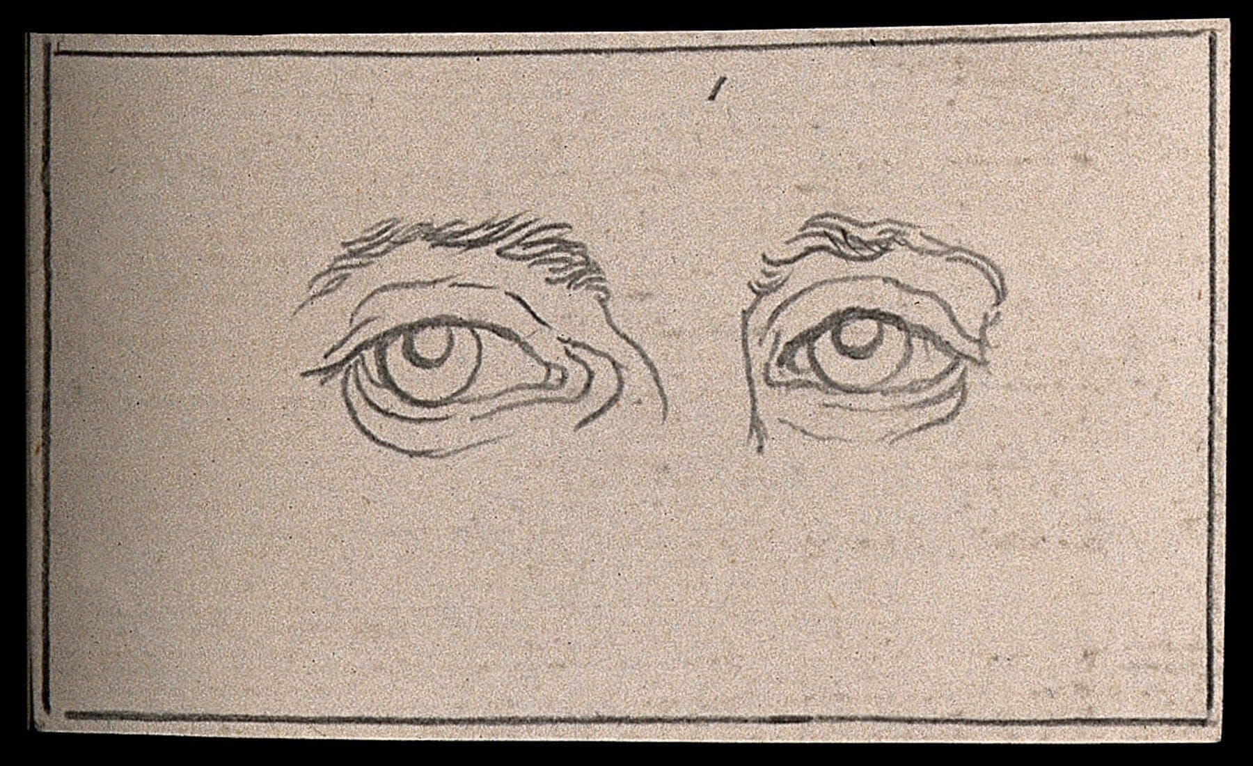 Pencil drawing of a pair of eyes
