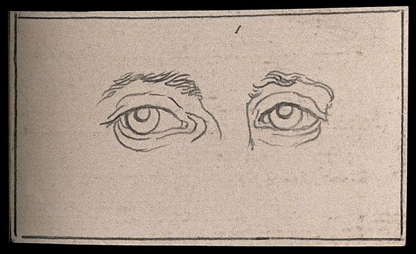 Pencil drawing of a pair of eyes
