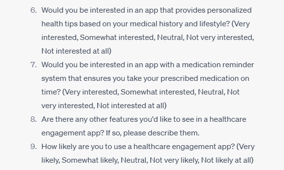 sample ChatGPT survey