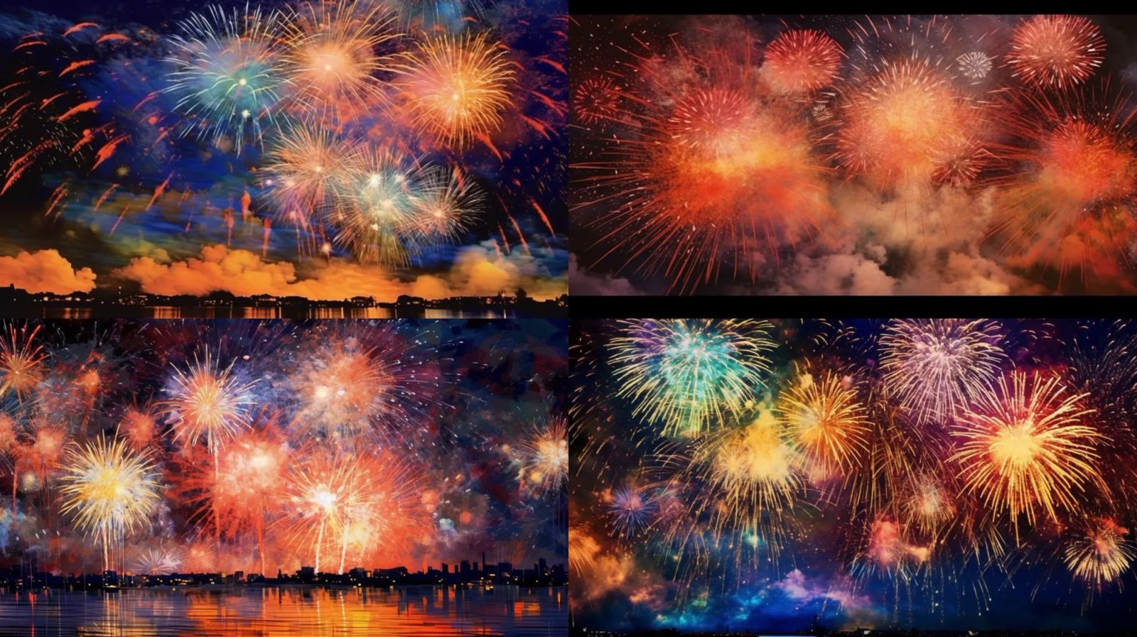 4th of July Fireworks Midjourney Prompt