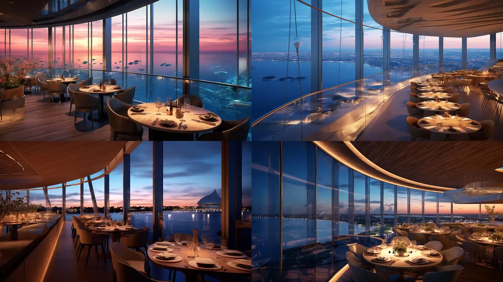 Seaside Restaurant Concept Midjourney prompt