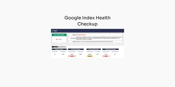 Google Index Health Checkup [Free Workbook]