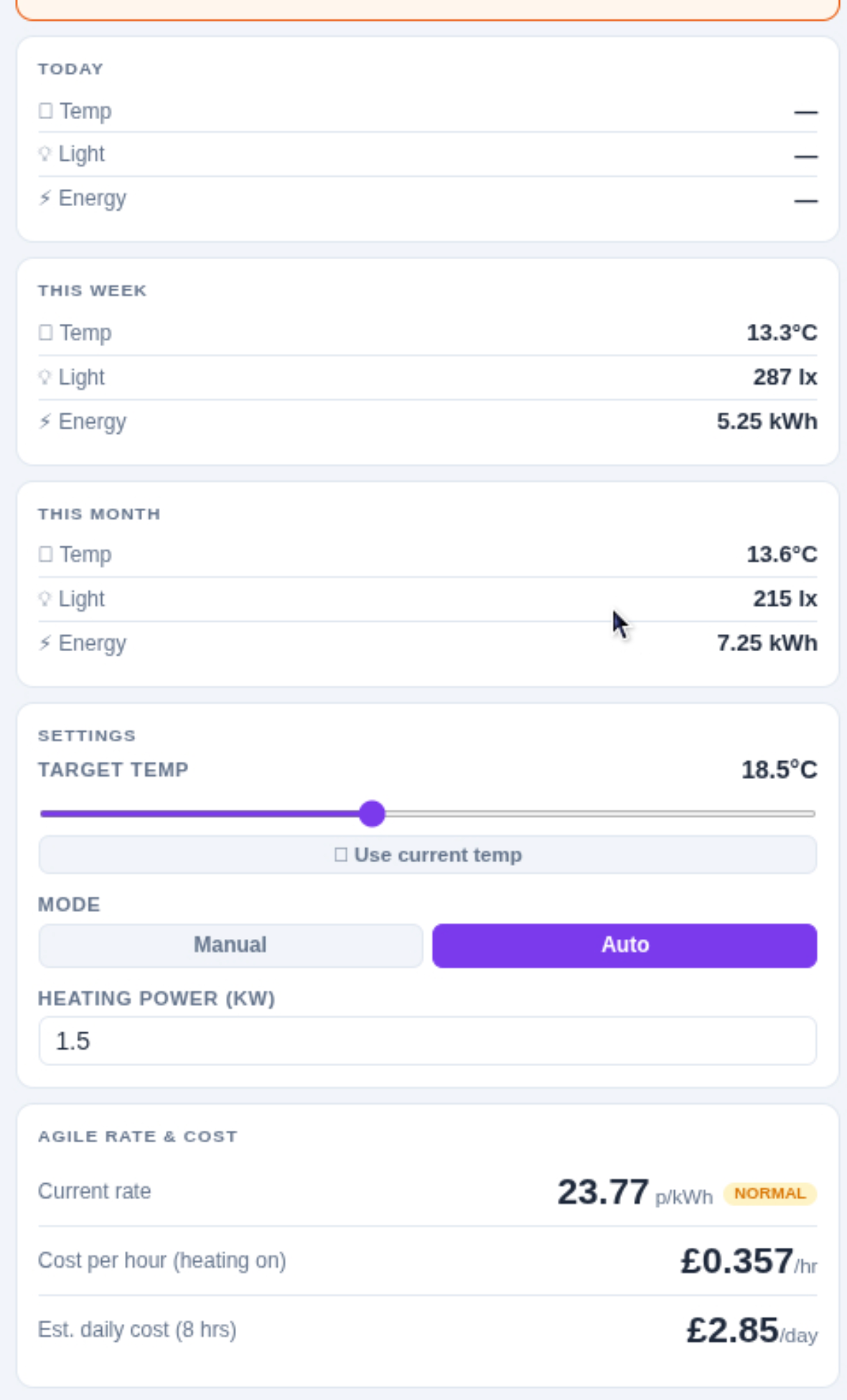 SmartThermostat Settings