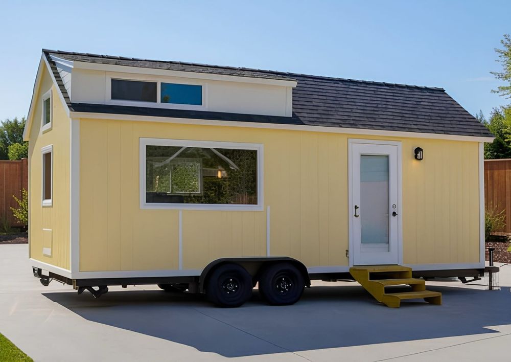 A tiny home on wheels is pictured in a Sacramento County presentation on a proposal to allow the units as permanent residences.