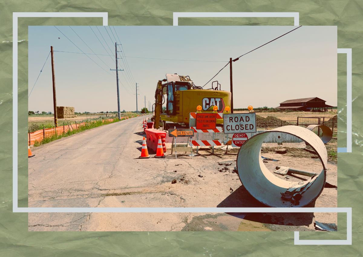 Cover design showing pipeline construction underway as part of the Harvest Water Project in Sacramento County.