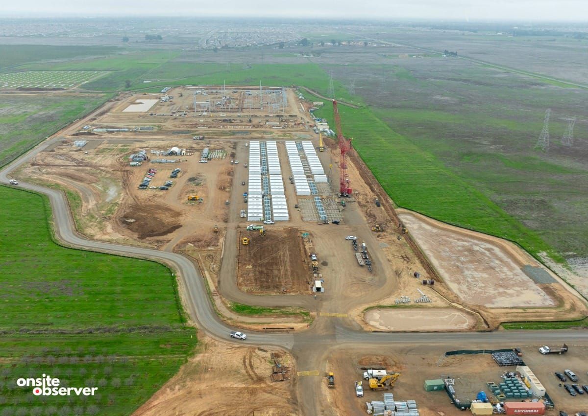 Construction advances at the Country Acres Clean Power Project west of Roseville, where new aerials show active work on the site’s substation