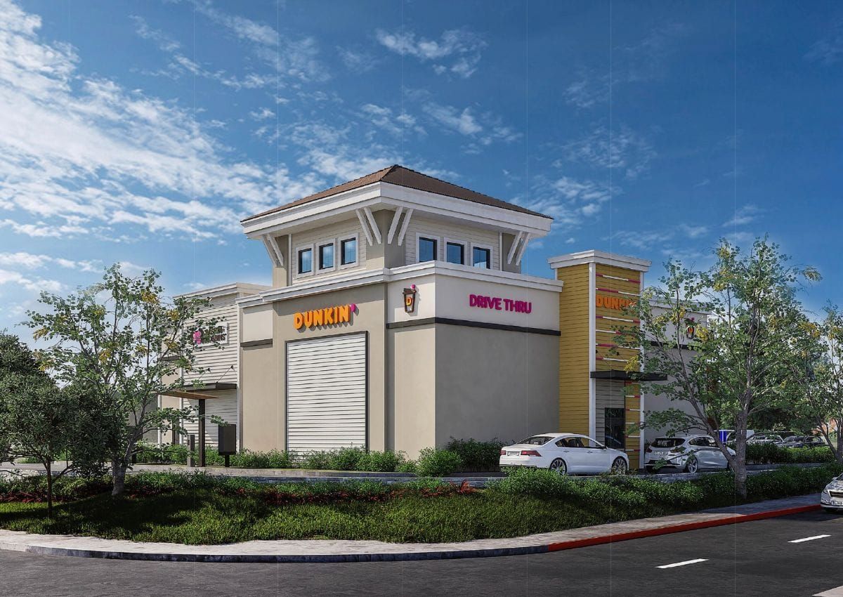 Rendering of the approved Dunkin’ and Baskin-Robbins project in Rocklin. Image courtesy of MHA Design Services. 