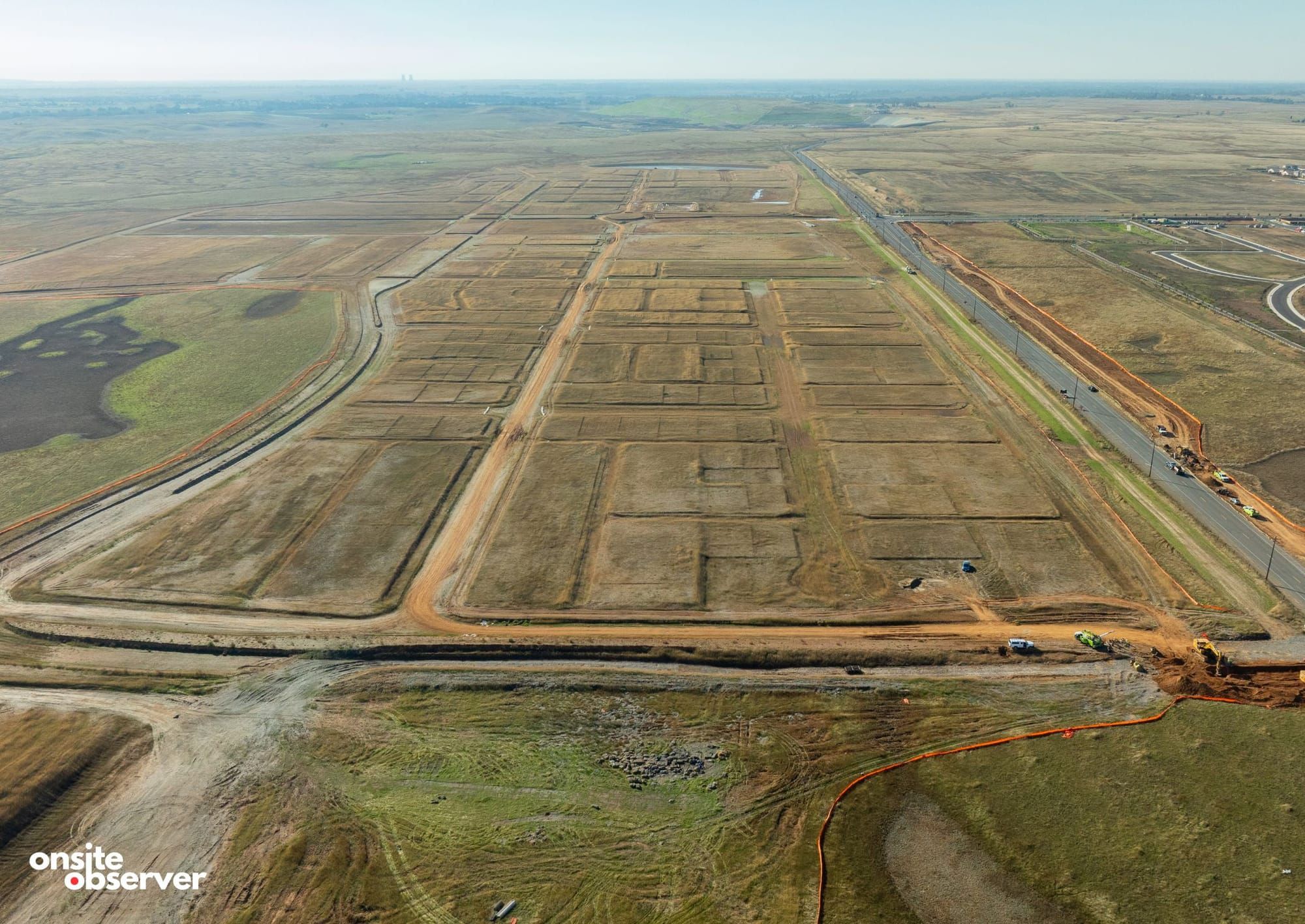 Aerial view shows the Braden development east of Rancho Cordova. Image: Onsite Observer.