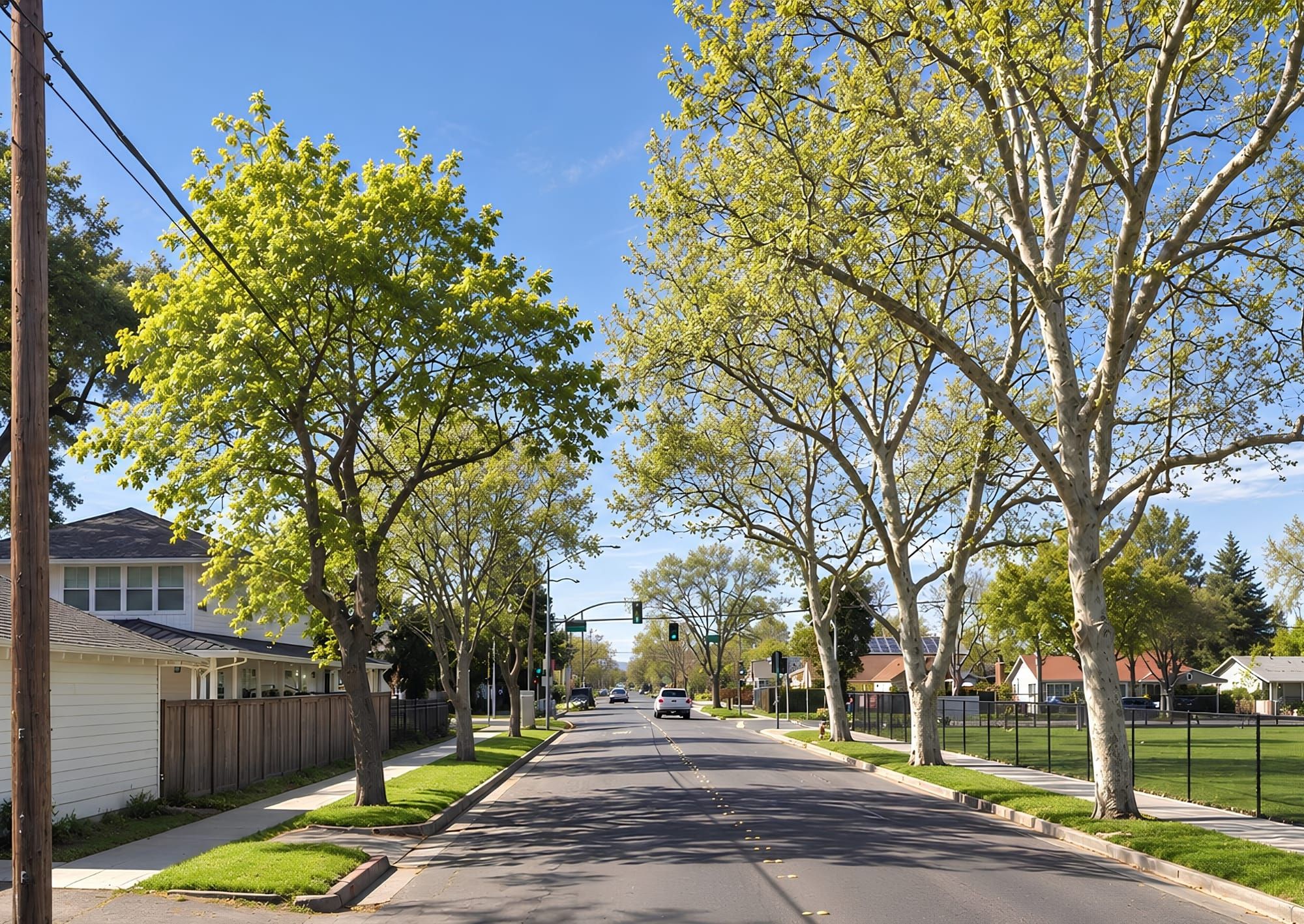 Beamer Street at College Street in Woodland. Portions of both streets are included in the city’s planned street improvement project.