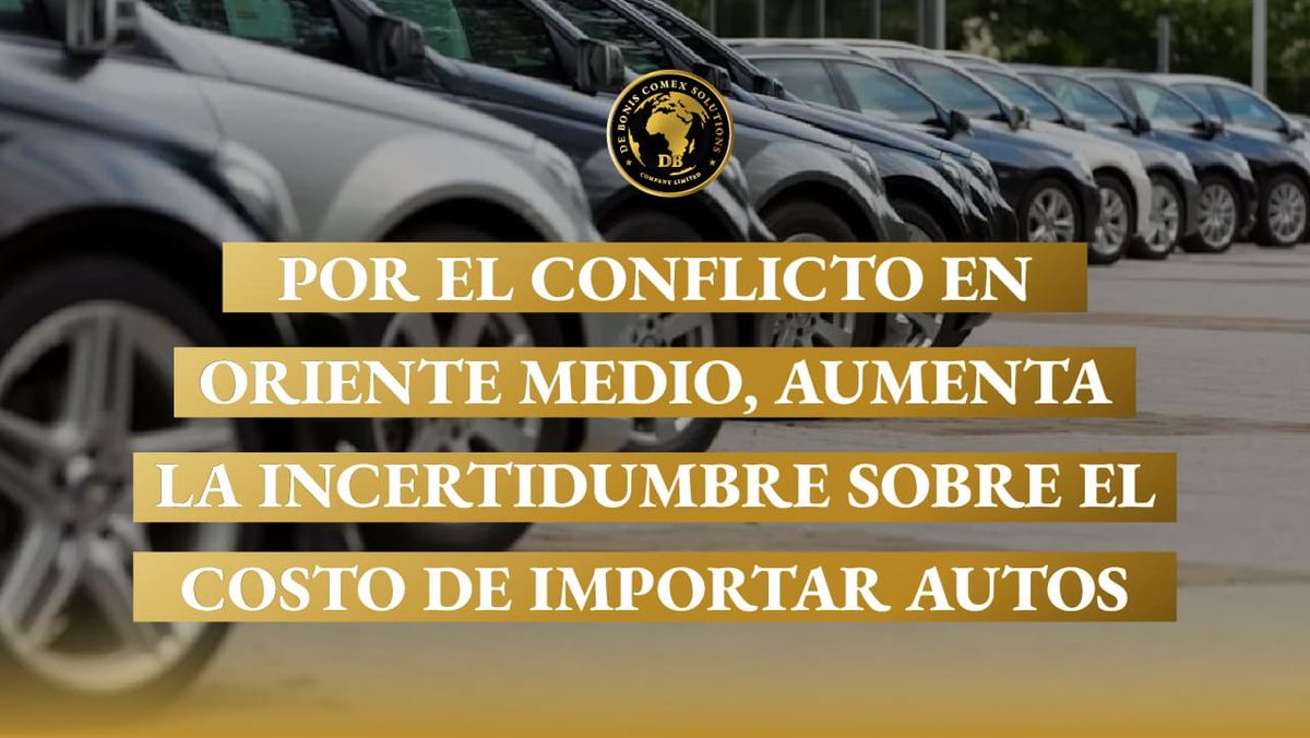 Filas de autos en concesionaria, reflejando la incertidumbre en importar vehículos por el conflicto en Oriente Medio