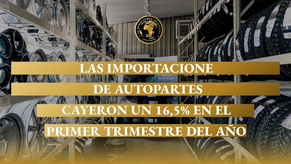 Estanterías con neumáticos y autopartes almacenadas en un depósito industrial, en una nota sobre la caída de las importaciones de autopartes en Argentina durante el primer trimestre de 2026.