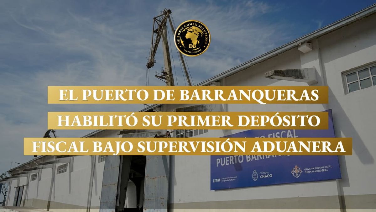 Vista del nuevo depósito fiscal en el Puerto de Barranqueras, habilitado bajo supervisión aduanera para operaciones de comercio exterior en Chaco.