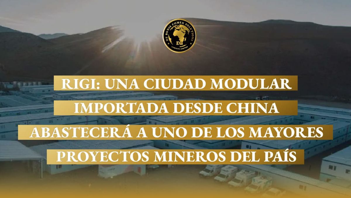 Ciudad modular importada desde China destinada a alojar trabajadores del proyecto minero Vicuña en San Juan.