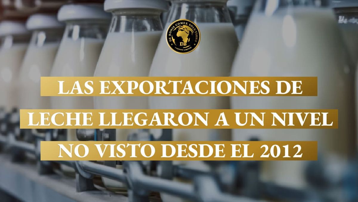 Exportaciones de leche argentinas alcanzan su mayor nivel desde 2012.