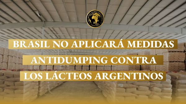 Productos lácteos almacenados en depósito vinculados al comercio entre Argentina y Brasil y la suspensión de medidas antidumping.