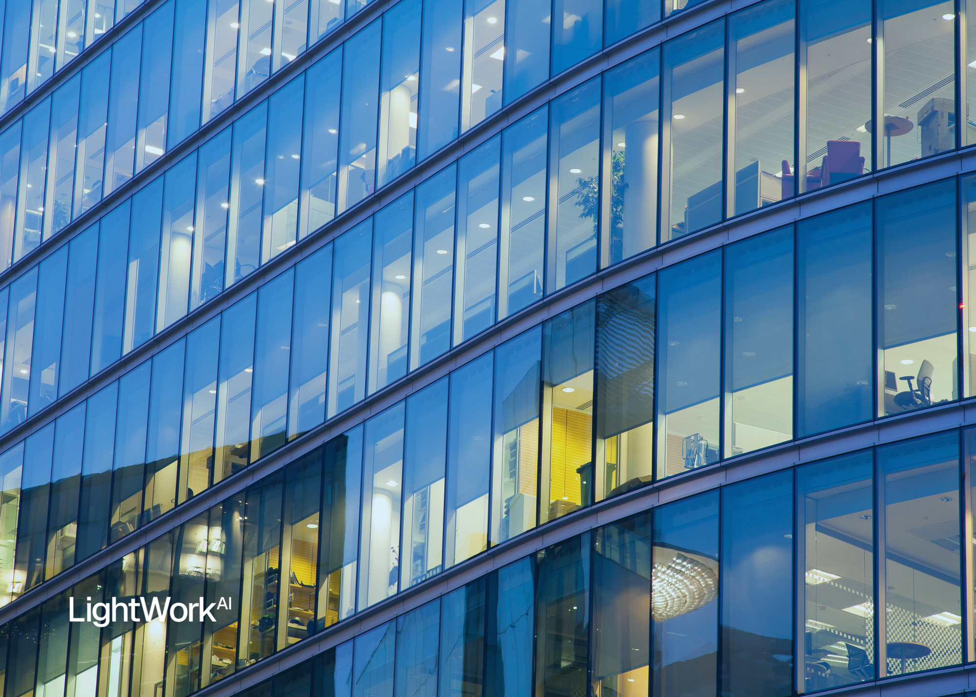 LightWork AI logo and building image 