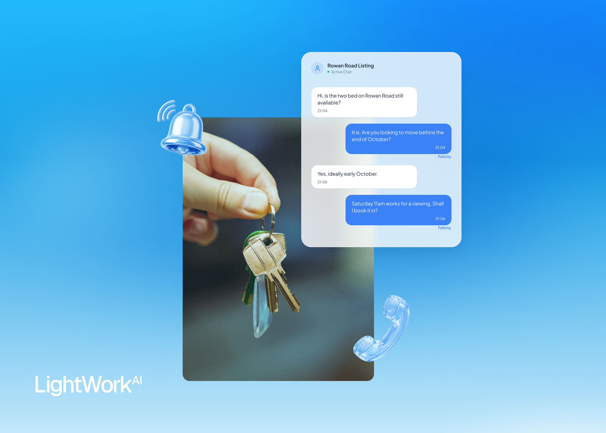 LightWork AI feature image with keys and assets