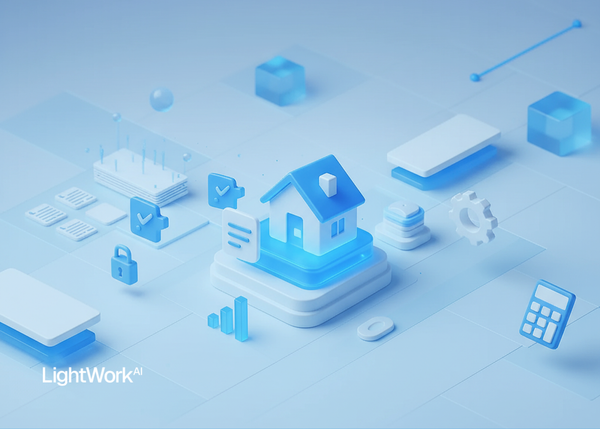 Digitalising property operations feature image with LightWork AI logo