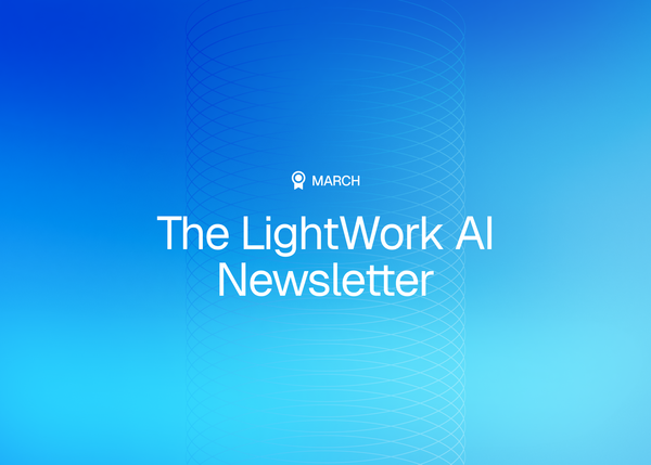 LightWork AI Newsletter title against gradient background