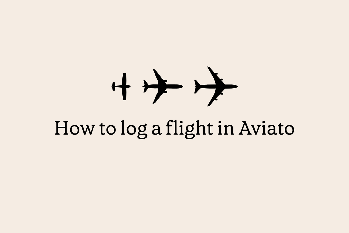 How to Log a Flight in Aviato