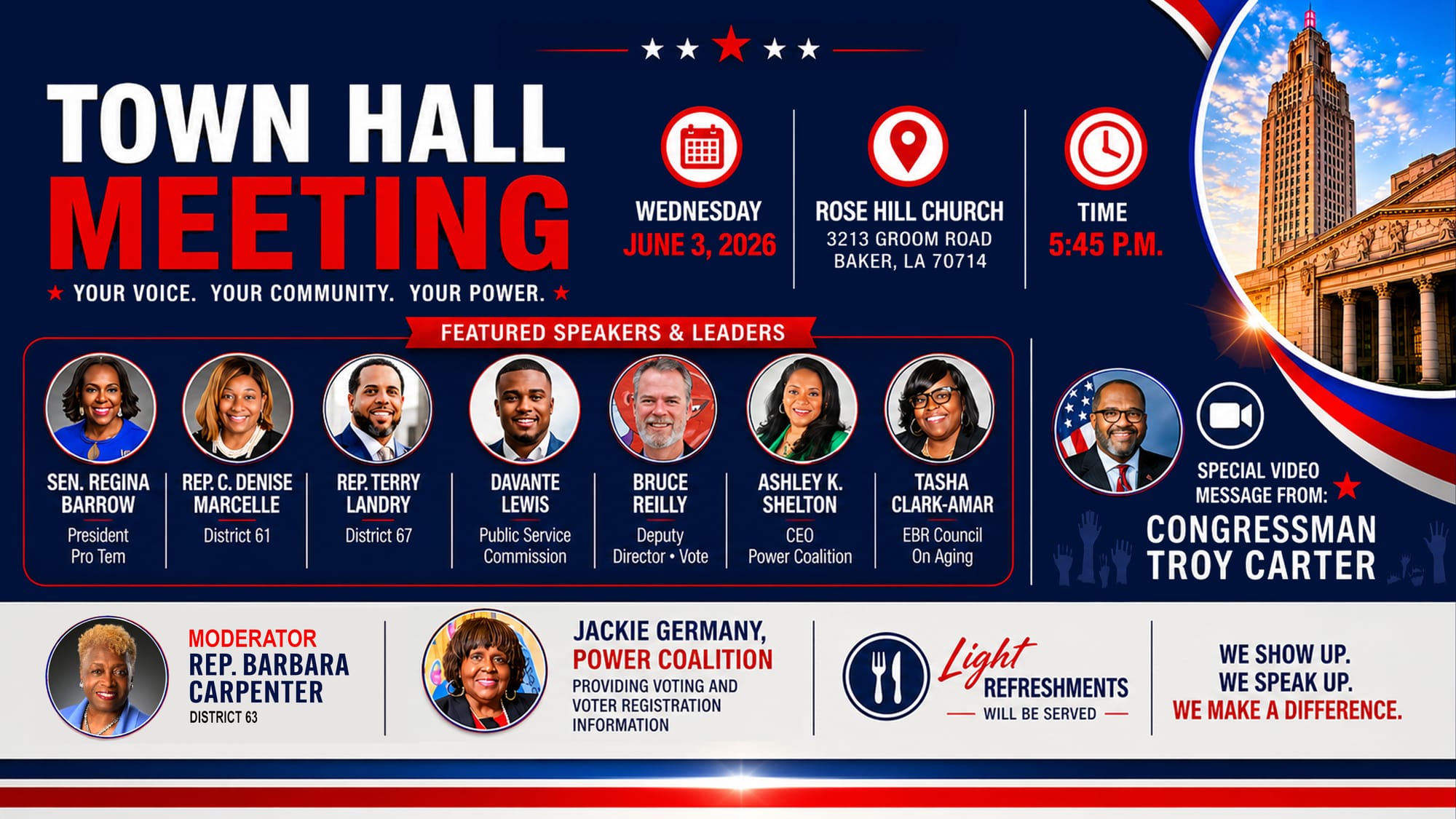 Community Town Hall in Baker to Address Redistricting, Voter Registration, and Civic Engagement