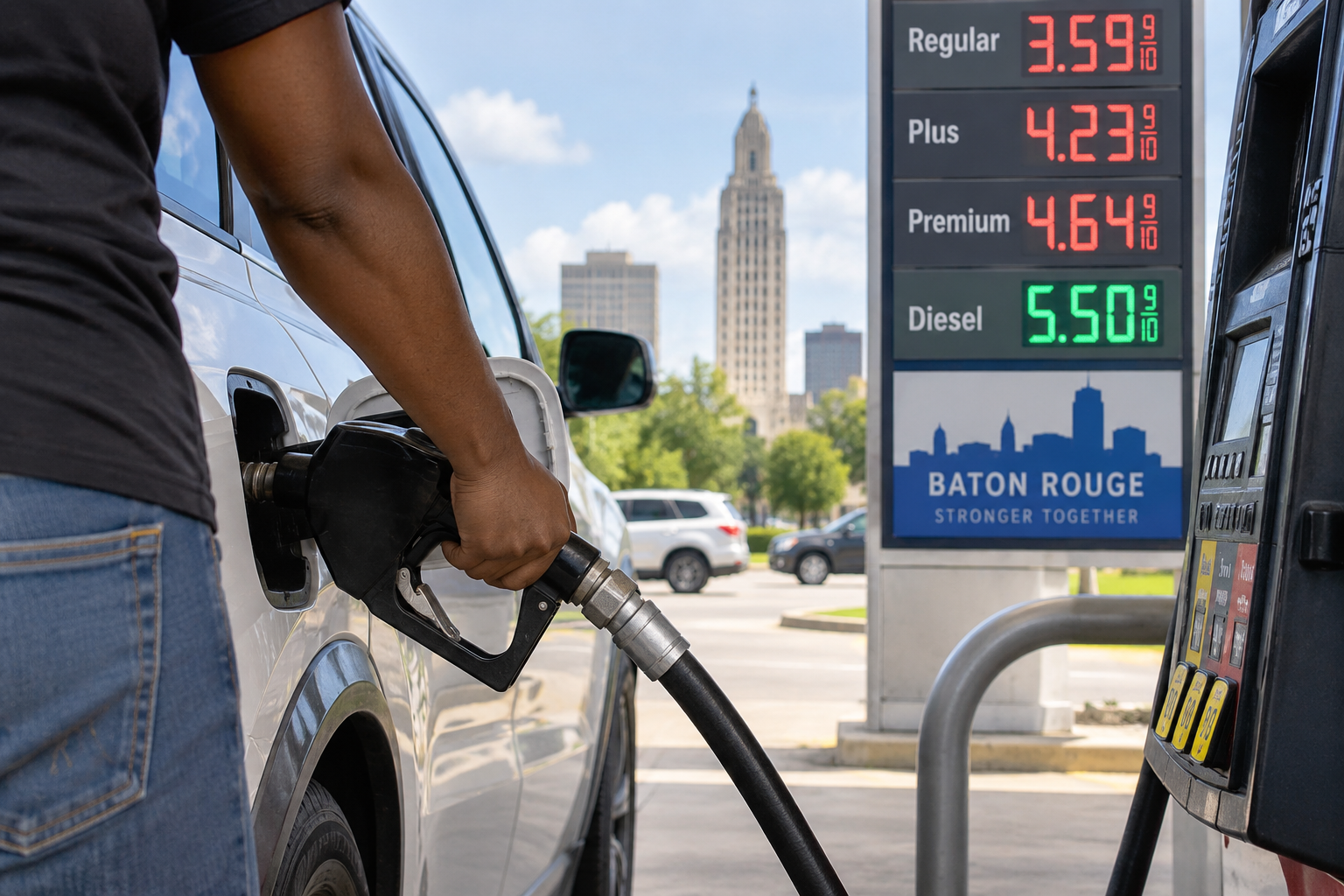Baton Rouge fuel costs are rising. Diesel may be the bigger threat to household budgets.
