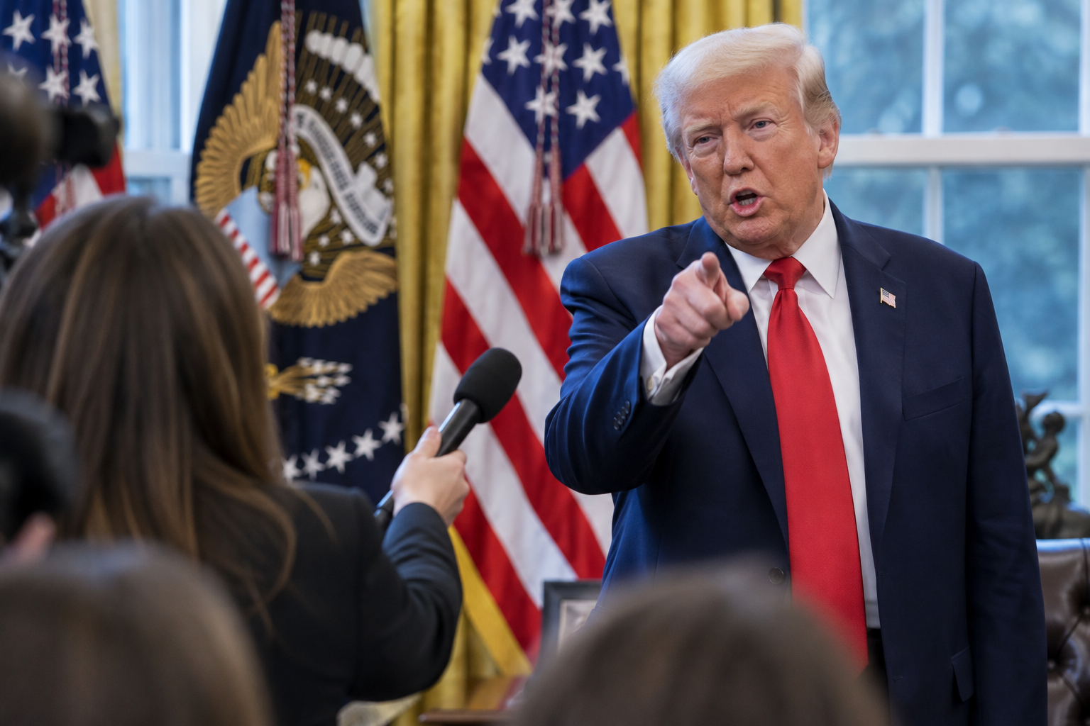 Trump’s Media Ban Moves From Oval Office Clash to First Amendment Showdown