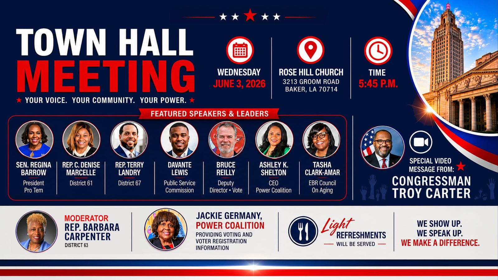 Community Town Hall in Baker to Address Redistricting, Voter Registration, and Civic Engagement post image