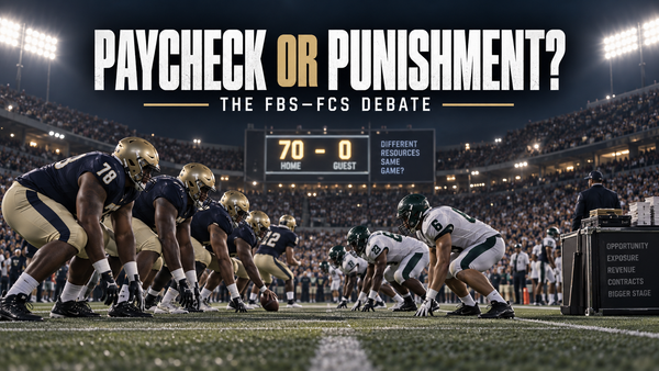 Paycheck or Punishment? College Football’s FBS-FCS Games Renew Debate Over Money, Safety and Competition post image