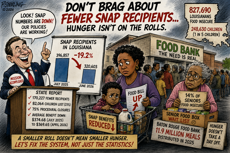 Fewer SNAP Recipients Does Not Mean Fewer Hungry Louisianans post image