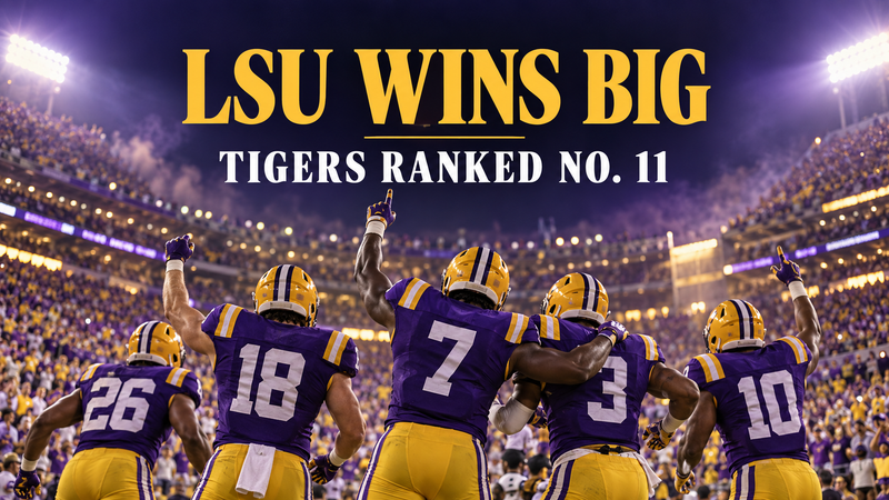 LSU Dominates Texas A&M, but Florida’s Surge Pushes Tigers Out of Top 10 post image