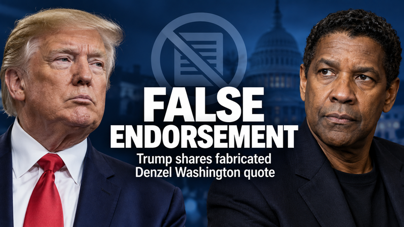 Trump Shares False Denzel Washington Endorsement post image