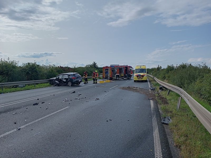 Schwerer Verkehrsunfall auf der B56n