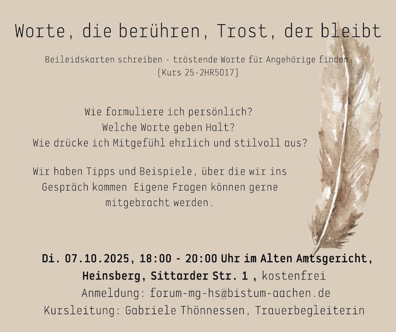 Beileidskarten individuell und tröstlich formulieren