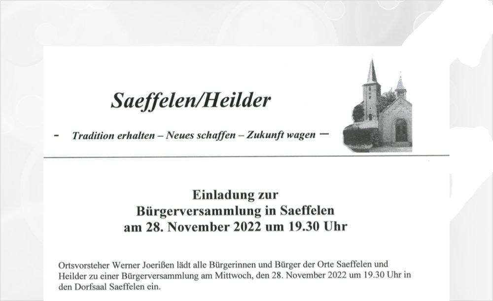 Einladung zur Bürgerversammlung