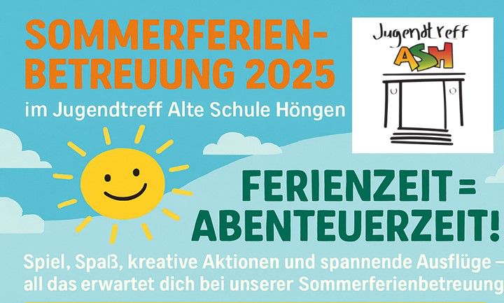 Abenteuerzeit in den Sommerferien – Jugendtreff „Alte Schule“ Höngen bietet spannendes Ferienprogramm