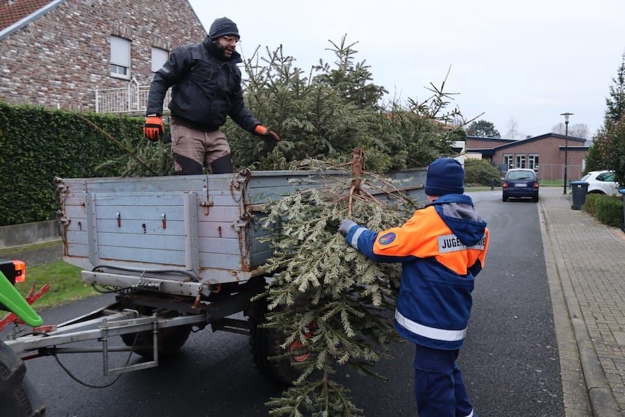 Abholung der Weihnachtsbäume durch die Jugendfeuerwehr