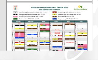 Verzögerungen bei der Zustellung des Abfallkalenders 2023
