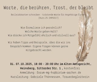 Beileidskarten individuell und tröstlich formulieren