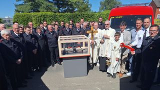 Feierliche Übergabe des neuen Mannschaftstransportfahrzeuges und der Drohne