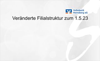 Volksbank Heinsberg eG mit neuem Standortkonzept