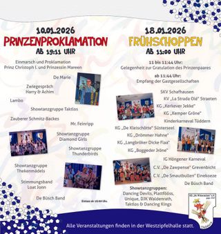 Witsemänn starten Sitzungskarneval