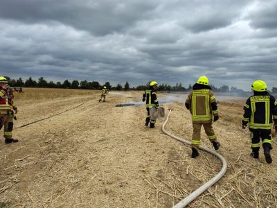 Brand einer landwirtschaftlichen Maschine
