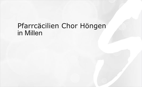 Pfarrcäcilien Chor aus Höngen singt in Millen